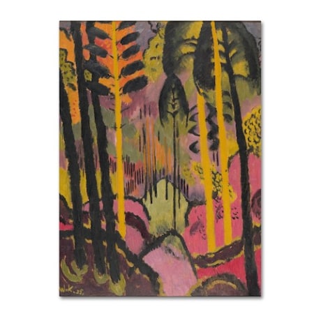 Johann Walters 'Trunks And Foliage' Canvas Art,18x24